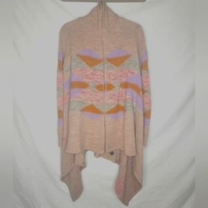 Lauren Ralph Lauren Open Cardigan L/XL Sweater Browns Purples Pinks Stunning 💕